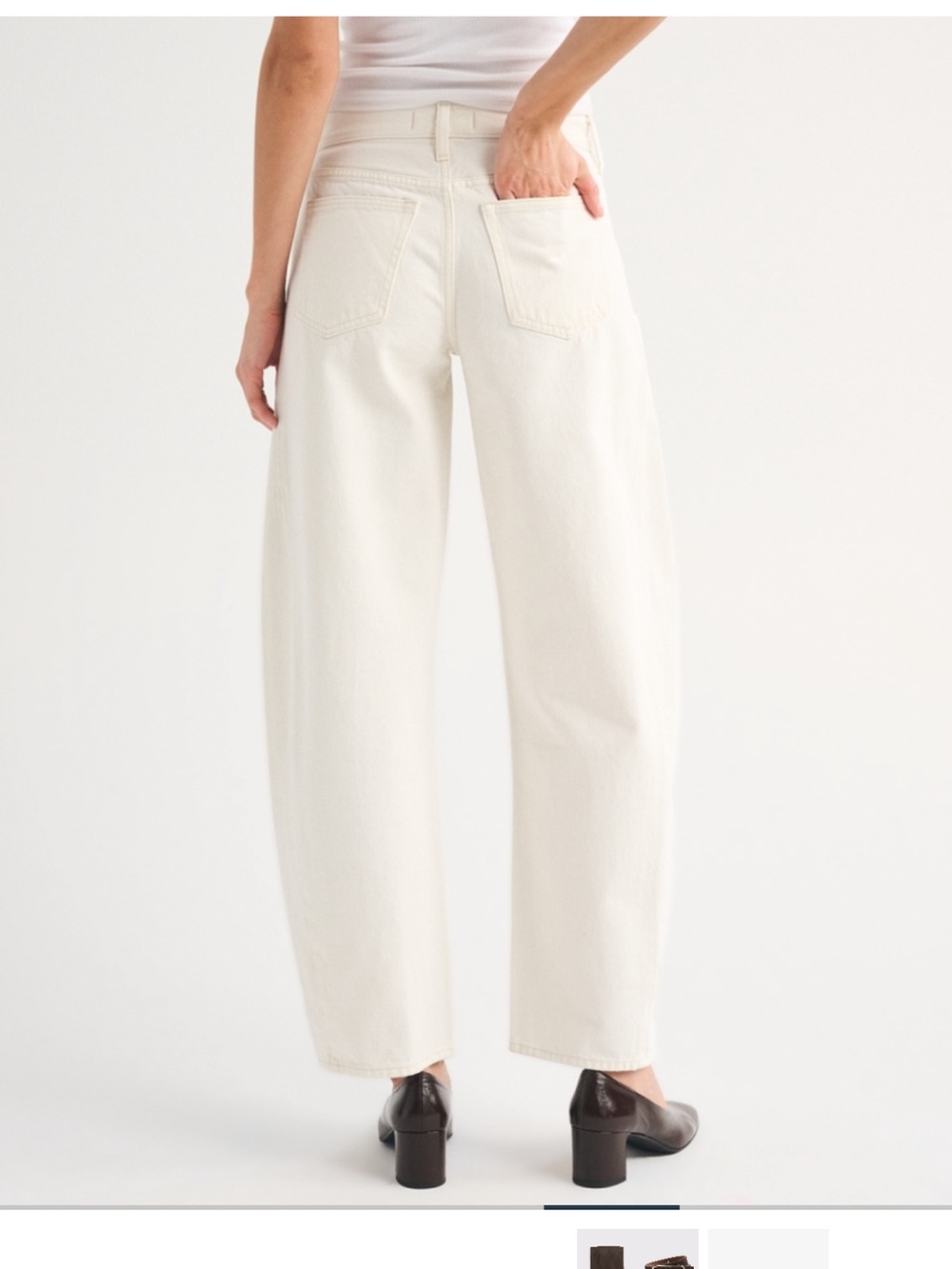 Abercrombie &Fitch Light Blue mid rise barrel jeans- brand new with tags. - Picture 6 of 6